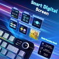 thumbnail image 5 of AULA F75 Max, 81-Key, Wireless, Hot Swappable, Mechanical Gaming Keyboard, RGB, Knob, 4000 mAH Battery, Digital Screen, 5 of 10
