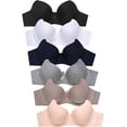 thumbnail image 1 of Iheyi 6 Pieces Plain Quality Padded Everyday Regular Bra B/C (38C), 1 of 4