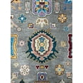 thumbnail image 5 of EORC Gray / E.BLUE Hand Knotted Wool Traditional Colorful Mahal Classic Rug, 8' x 10, 5 of 8
