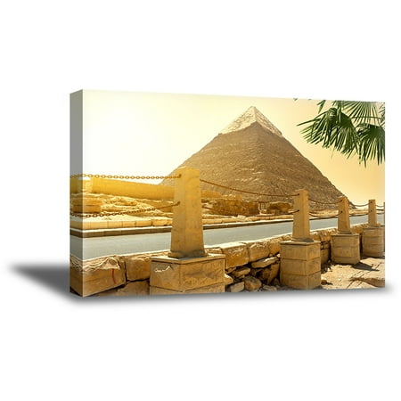 Awkward Styles Egypt Pyramids Canvas Art Giza Canvas Wall Art Egyptian Decor For Home Colorful Artwork Ready To Hang Picture Egyptian Landscape Framed