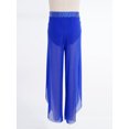thumbnail image 4 of TTAO Kids Lyrical Dance Bottom Yoga Pants for Cha-cha Young Dancer Hiphop Outfit Contemporary Dance Wear Blue 16, 4 of 7