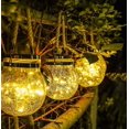 thumbnail image 1 of 1 Lumires De Jardin Solaires Extrieures-20 Lumires Lumire Chaude, Lumires Pendantes De Boule De Craquement De Verre De Paysage De Nol De Led, 1 of 5