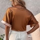 thumbnail image 5 of Verano mujer moda cuello en V manga corta colores contrastantes Casual Tee Tops Fridja  ghk6700, 5 of 9