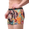 thumbnail image 4 of Daiia Painted Flower Puppy Men's Underwear Boxer Briefs, Cotton Stretch Moisture-Wicking Underwear-XX-Large, 4 of 9