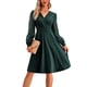 thumbnail image 1 of Vestido de manga larga con escote en V y encaje calado, vestido de manga larga hasta la rodilla, vestidos casuales de otoño e invierno, vestido de cóctel, vestido de fiesta, 1 of 5