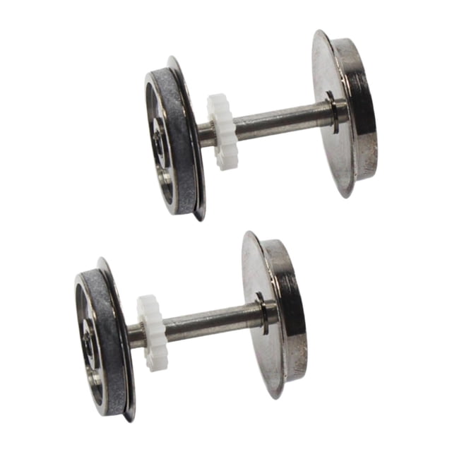 Ruedas de Metal de 2 piezas, rueda de escala HO, modificación profesional de alta resistencia, accesorio de tren Hobby, ejes de Metal para bricolaje