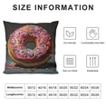 thumbnail image 5 of Creowell Donut Print Throw Pillow Covers Soft Couch Cushion Covers Durable Cushion Cases Square Pillowcases for Home Decor, 5 of 5