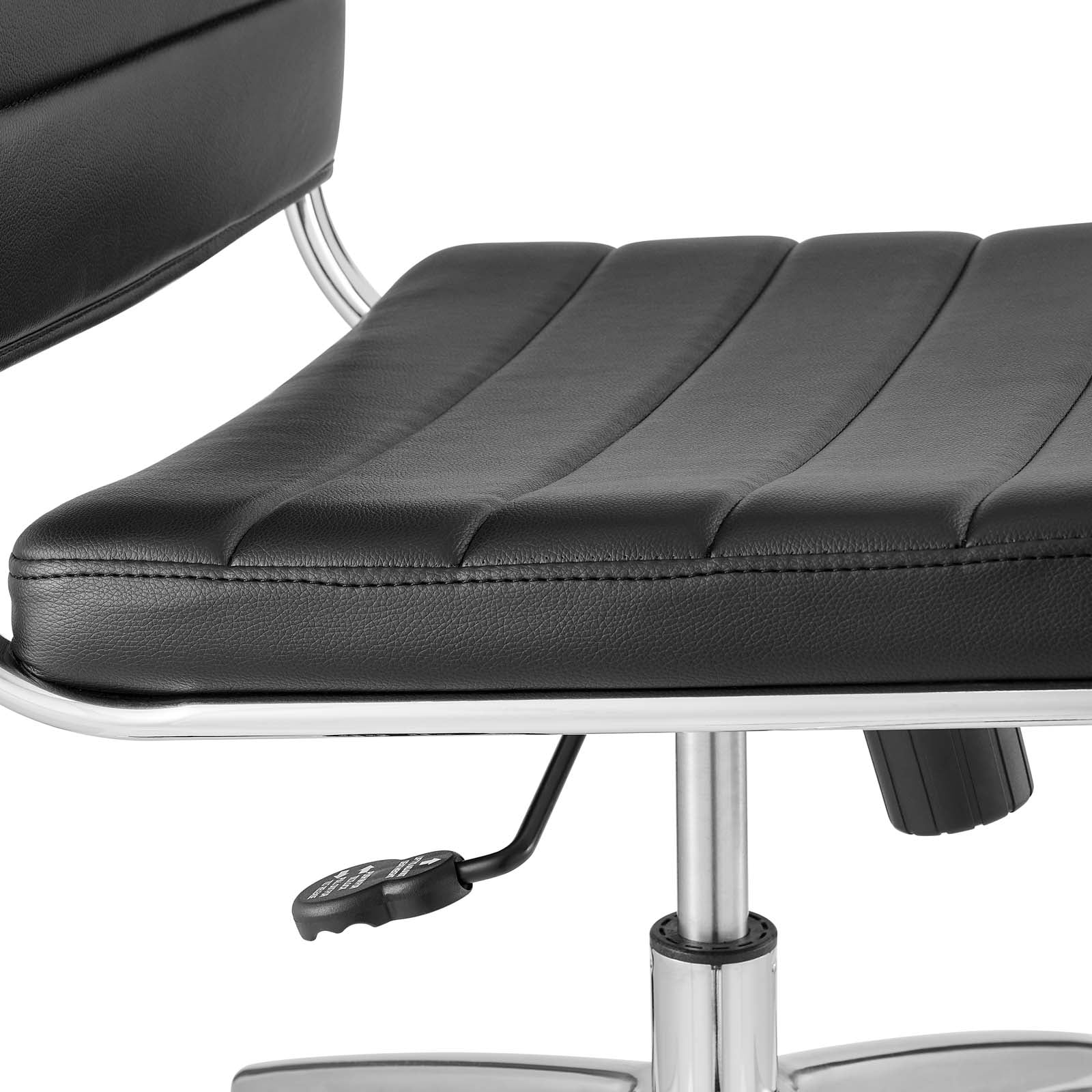 Modway Jive Armless Midback Leatherette Office Chair, Multiple Colors