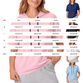 thumbnail image 4 of Women's Short Sleeve Hoodie Tops Casual Loose Fit Pullover Sweatshirts Soft Lightweight Fall Winter Daily Wear by Yigetop Pink XXL, 4 of 4