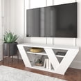 thumbnail image 5 of Ada Home Decor Furniture for TVs up to 48" 2 Tier Open Shelf White Todd Modern TV Stand, 5 of 12