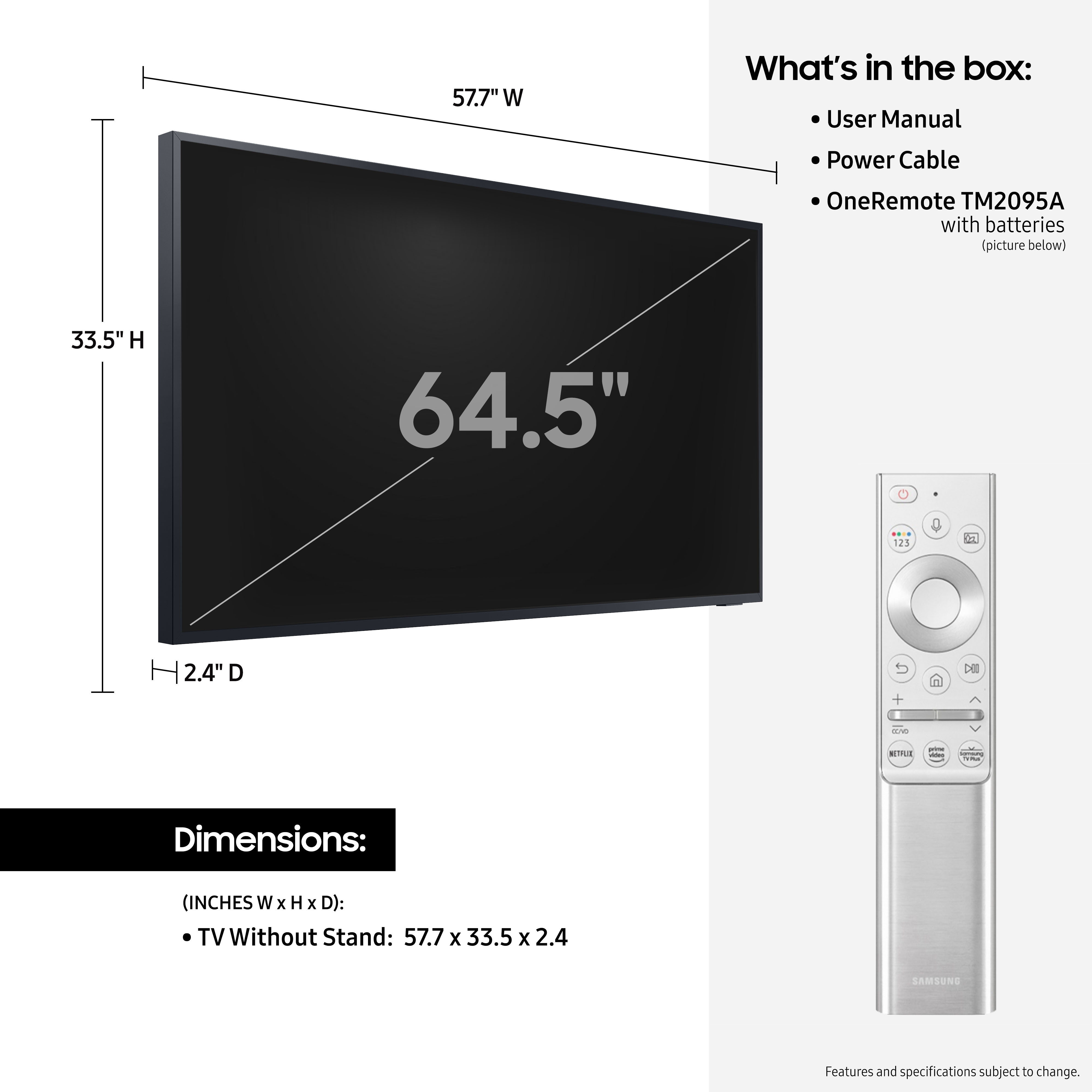 SAMSUNG 65" Class the Terrace Outdoor QLED 4K Smart TV with HDR QN65LST7TAFXZA - image 3 of 27