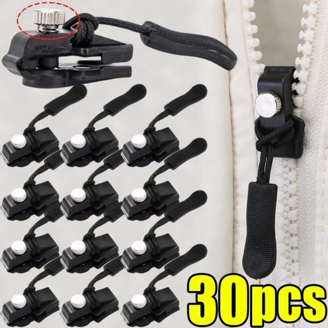 MesaSe 9 pcs Universal Zipper Repair Kit Quick Instant Detachable Zipper Head Replacement Zipper Slider Pull for Jacket Bags Coat Free Sewing detachable replacement of the top of