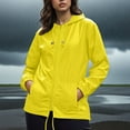 thumbnail image 4 of Admvng Womens Rain Jacket Plus Size Lightweight Waterproof Zipper Hooded Jacket Raincoat Jacket with Pockets S-5XL, 4 of 7