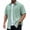 Green, variant on Men's Retro Solid-Color Corduroy Lapel Short-Sleeved Shirt Button Down Overshirt Loose Stylish Solid Color Shirt