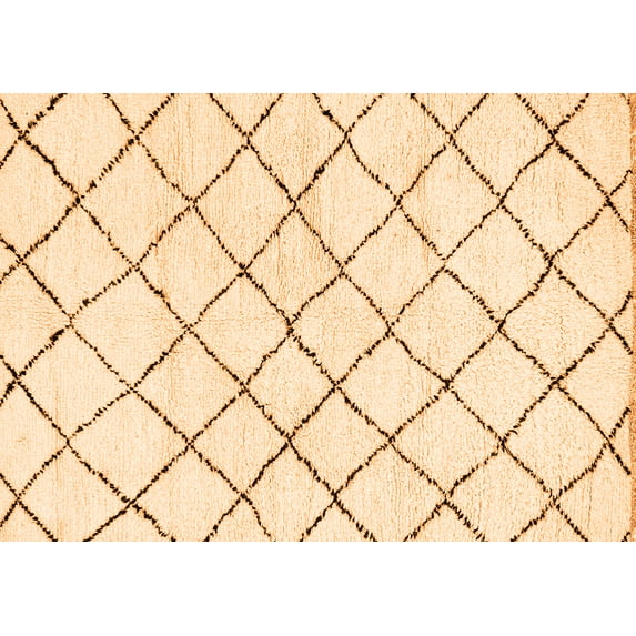Ahgly Company Indoor Rectangle Solid Orange Modern Area Rugs, 5' x 7'