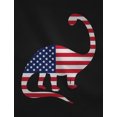 thumbnail image 2 of Patriotic USA Dinosaur American Flag Kids Shirt - Celebrate Independence Day - Casual Cotton Top - Perfect Gift for 4th of July - Boys & Girls Comfy Tee - Summer Wear - X-Small Gray, 2 of 6