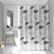 thumbnail image 1 of Waterproof shower curtain black leaf single curtain without rod width 120*height 200 (with hanging ring), 1 of 1