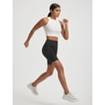 thumbnail image 7 of BALEAF Women's Bermuda Shorts Athletic Running Shorts Quick Dry High Waisted Workout Gym Shorts with Zipper Pockets Walking Casual Black L, 7 of 7