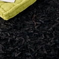thumbnail image 6 of Safavieh Leather Dimitri Solid Shag Area Rug, Black, 5' x 8', 6 of 11