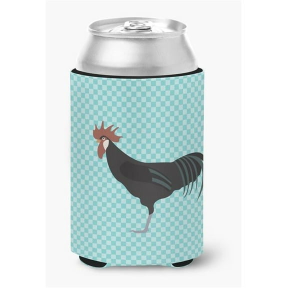 Minorca Ctalalan Chicken Blue Check Can or Bottle Hugger