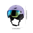 thumbnail image 2 of Casco Cascos para deportes de nieve Protección de esquí ajustable para hombres y mujeres (L) Púrpura, 2 of 7