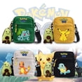 thumbnail image 2 of Bolso cuadrado pequeño con estampado de figuras de Pikachu para hombre y mujer, bolsa de viaje de hombro Diagonal de Pokémon, regalos de Navidad, novedad Fivean unisex, 2 of 2