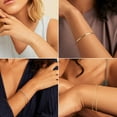 thumbnail image 4 of MBW Gold Bracelets for Women, 14K Dainty Gold Plated Stackable Bracelets for Women Trendy Gold Bracelet Stack Set Waterproof Chain Bracelets Paperclip Adjustable Tennis Minimalist Tiny Cute Jewelry, 4 of 13