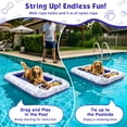 thumbnail image 2 of MoKo Dog Pool Float for Small, Medium and Large Dogs up to 220 lbs, 59 x 35 Inch, Blue, 2 of 7