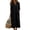 A_ Black Dresses for Women, variant on Womens Dresses Three Quarter Split V Neck Dual Patch Pockets Side Slit Loose Maxi Shirt Tunic for Daily Casual Outdoor Picnic Gray M