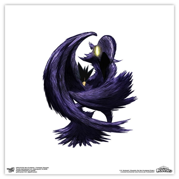 Gallery Pops My Hero Academia - Fumikage Tokoyami Wall Art, Unframed Version, 12" x 12"