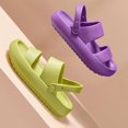 thumbnail image 2 of Sandalias de plataforma de playa para mujer, zapatos cómodos de suela suave verde EVA, antideslizantes, a la moda, para exteriores, Verano qym unisex, 2 of 2
