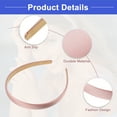thumbnail image 4 of Vocoste 2 Pcs Solid Simple Satin Headbands Accessories for Women Pink Yellow 0.63", 4 of 6