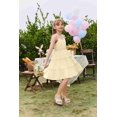 thumbnail image 4 of Arshiner Girls' Summer Sundress Floral Boho Spaghetti Strap Ruffled Tiered Midi Dresses Casual Cami Dress, 4 of 8