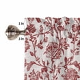 thumbnail image 4 of Farmhouse Red Valances for Windows Farmhouse Kitchen Curtains Valances Rod Pocket Valance Curtains for Kitchen Windows Vintage Flower Leaf Botanical Plant Window Valances for Bathroom Bedroom 42"x12", 4 of 6