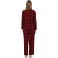 thumbnail image 3 of HEARTNICE Womens Flannel Pajama Set, Long Warm Pajamas Lightweight Pjs Set with Pockets,(Red-Black Plaid,S), 3 of 6