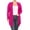 Magenta, variant on Women's Plus Size Casual Draped Open Front Long Sleeves Solid Cardigan