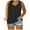 Black, variant on Summer Tank Tops for Women Plus Size Round Neck Sleeveless Tshirt Casual Flowy Hem Henley Shirt Tops