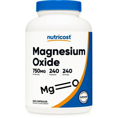 Nutricost Magnesium Oxide Supplement 750mg, 240 Capsules