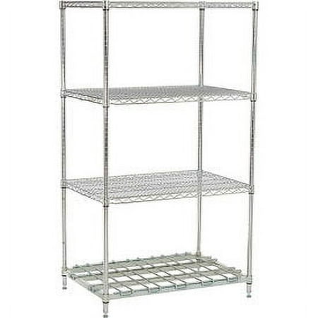 

Nexel Poly-Z-Brite Wire Shelving Starter Unit - 1 Dunnage Shelf - 48 W x 24 D x