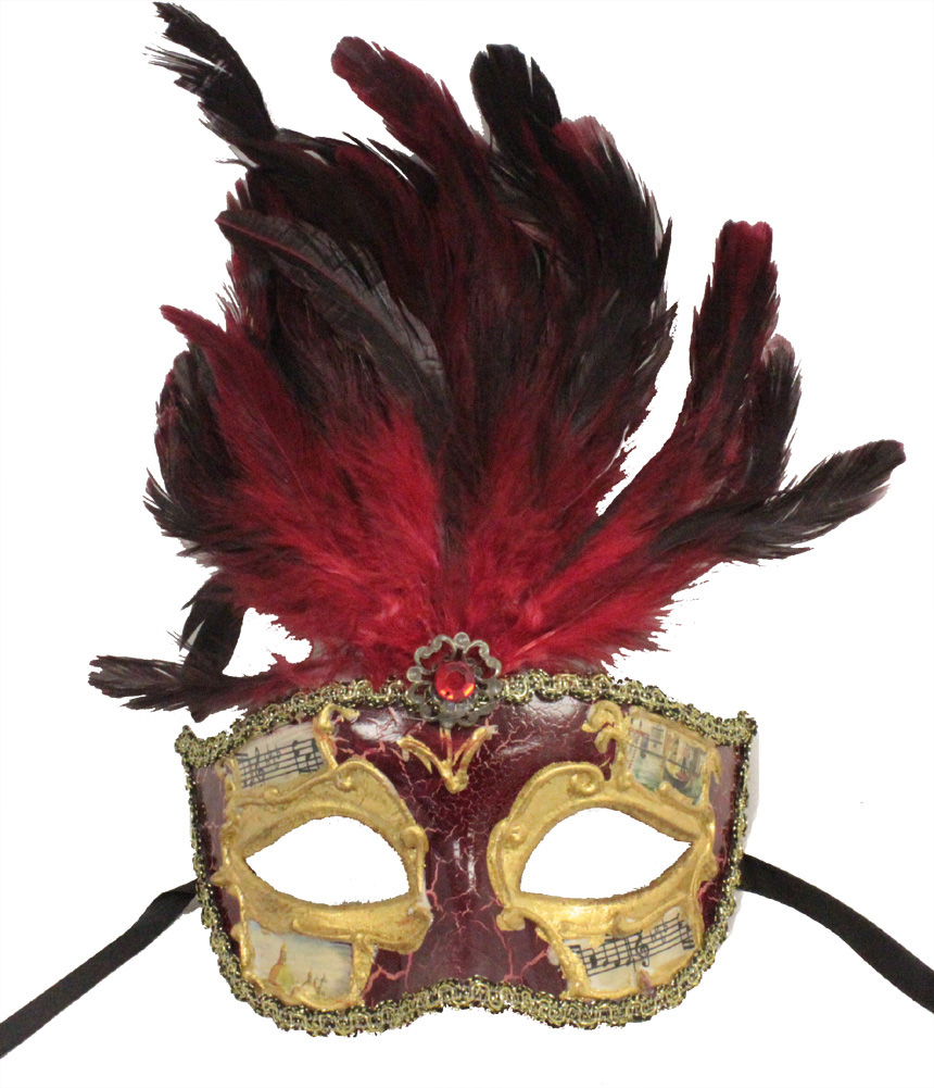 MASQUERADE MASK Feathered Party Masks