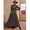 Black-XL, variant on Black Ditsy Floral Maxi Dress With Ruffle Trim And Tie Neck