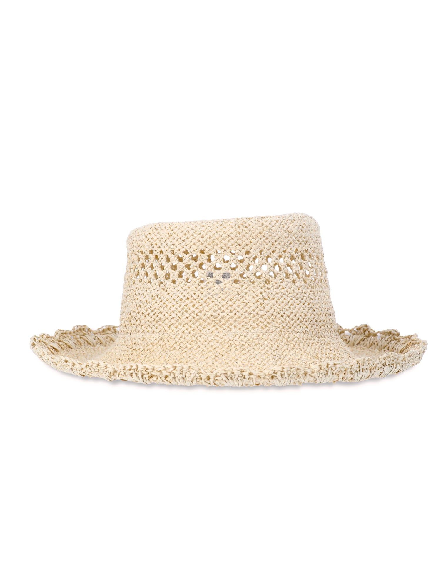 Time and Tru Women’s Handmade Paper Straw Bucket Hat, One Size