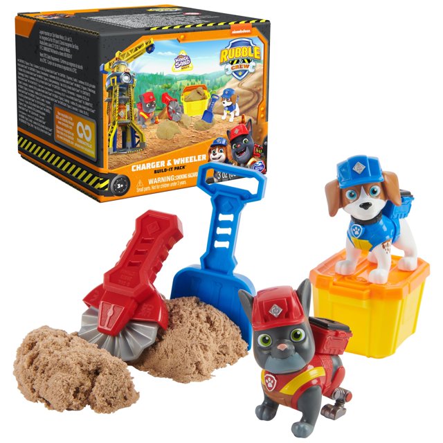 Figuras de acción Rubble & Crew Charger & Wheeler con arena para mayores de 3 años