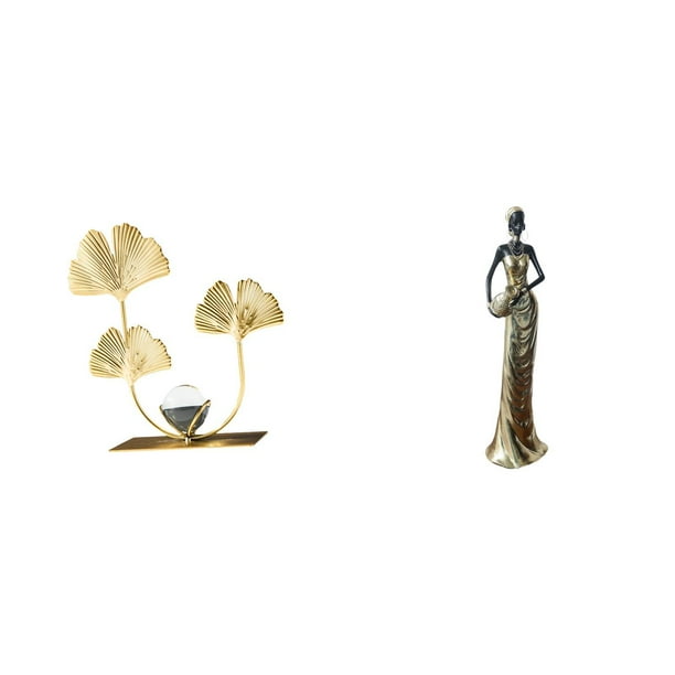 Estatua de figura,Estatuas de hojas y flores de metal,esculturas decorativas,Figuras decorativas para el hogar,para estante,mesa o vitrina.,Figura de escritorio,Figuras africanas de
