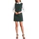 thumbnail image 2 of Vestido de Navidad Peter Pan para mujeres INSPIRE CHIC de los años 60, mini vestido de bloque de color, manga larga, L Verde Azul, 2 of 7