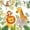 Green Orange, variant on Castle Fairy Cute Watercolor Jungle Lion Giraffe Elephant 7-Piece Twin Bedding,Cartoon Animal Bedding Comforter Set,Green Brown White,Reversible