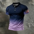 thumbnail image 3 of 250 Anniversary Polo Shirts for Men American Flag Print V Neck Short Sleeve Lapel Collar Tshirts 1776-2026 Patriotic Star Regular Fit Comfy T-Shirt, XL, #01 Navy, 3 of 3