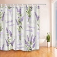 thumbnail image 4 of Lavender Shower Curtain, Spring Vintage Rustic Purple Romantic Love Floral, 72 x 72 Inches Polyester Fabric Bathroom Women Girl Decor Set with 12 Hooks, 4 of 5
