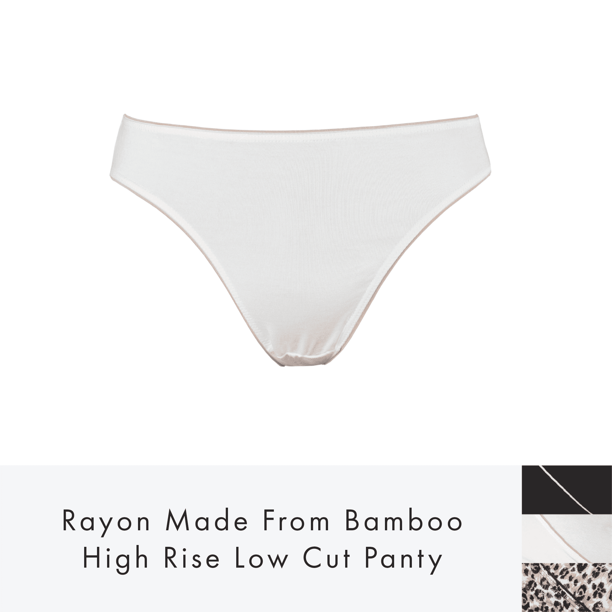 Elita Women's Rayon made from Bamboo High Cut Low Rise Panty M
