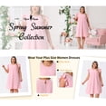 thumbnail image 3 of Vestidos de verano de talla grande para mujer Agnes Orinda, con mangas de volantes, cuello redondo, casual midi de playa 1X negro, 3 of 8
